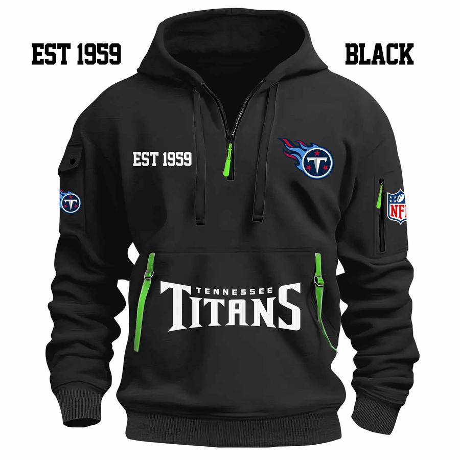 Limited Edition - EST 1959 - Tennessee Titans - Half Zip Hoodie - Image 2