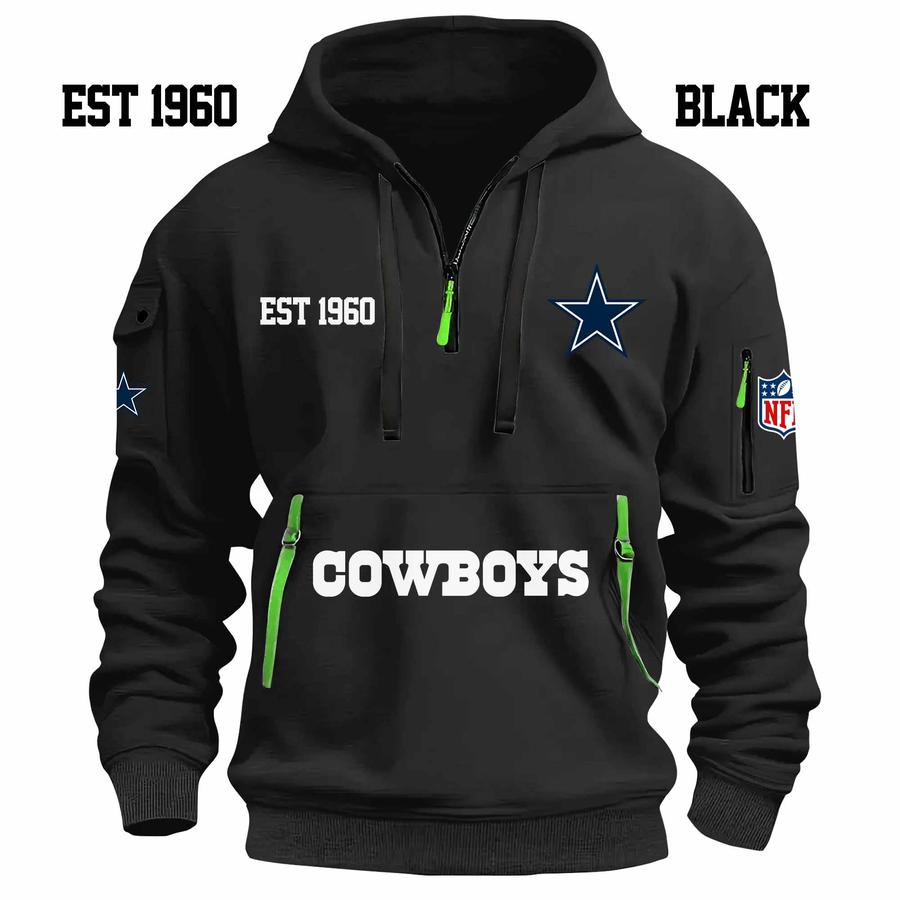 Limited Edition - EST 1960 - Dallas Cowboys - Half Zip Hoodie - Image 2