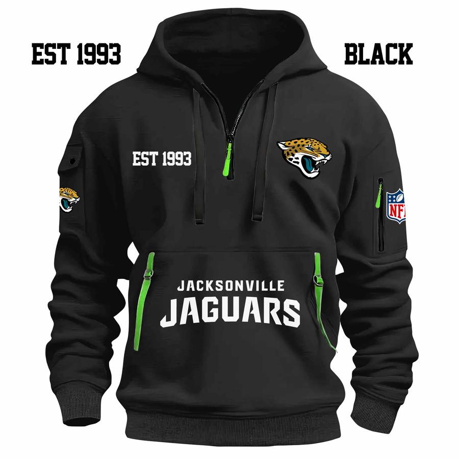 Limited Edition - EST 1993 - Jacksonville Jaguars - Half Zip Hoodie - Image 2