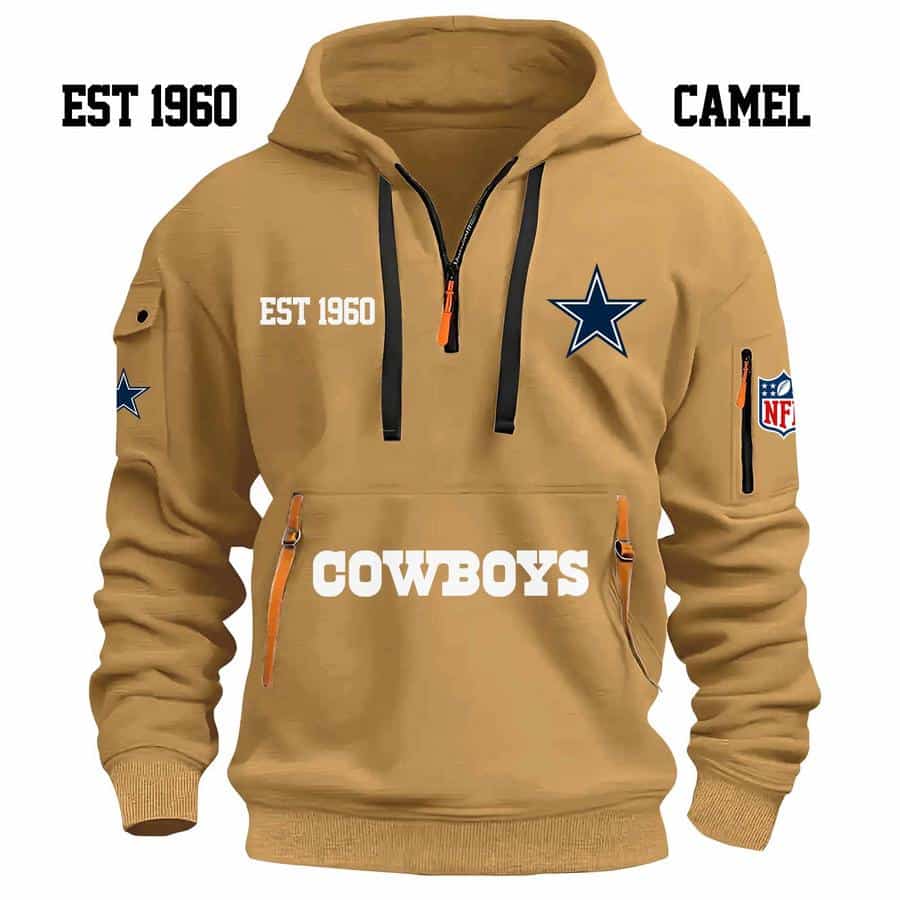 Limited Edition - EST 1960 - Dallas Cowboys - Half Zip Hoodie - Image 3