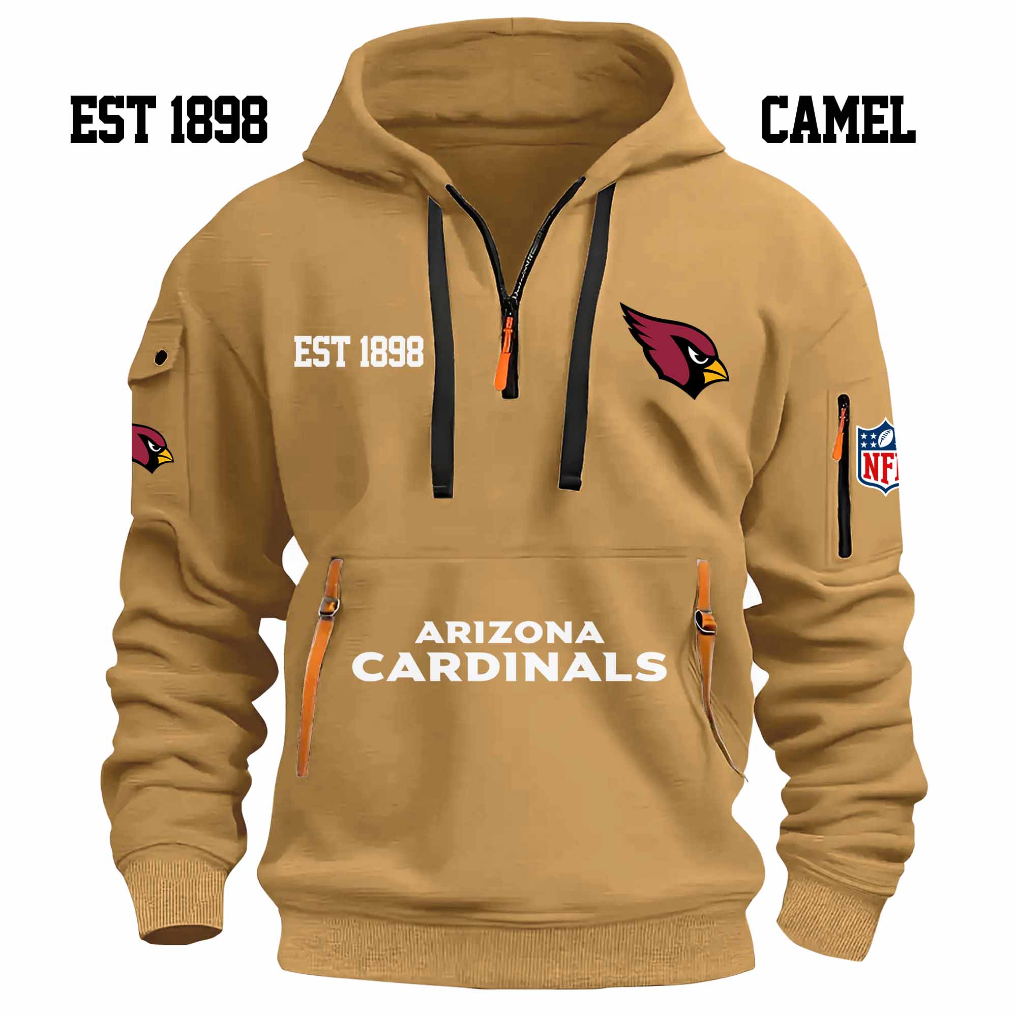 Limited Edition - EST 1898 - Arizona Cardinals - Half Zip Hoodie - Image 3