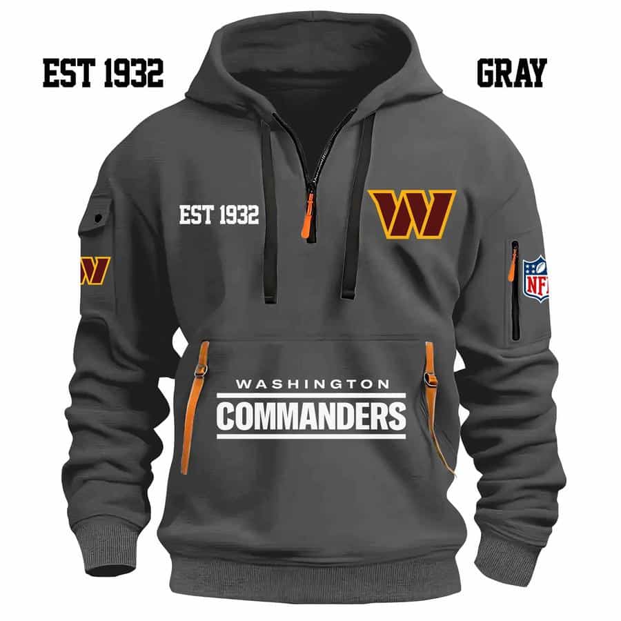 Limited Edition - EST 1932 - Washington Commanders - Half Zip Hoodie - Image 4