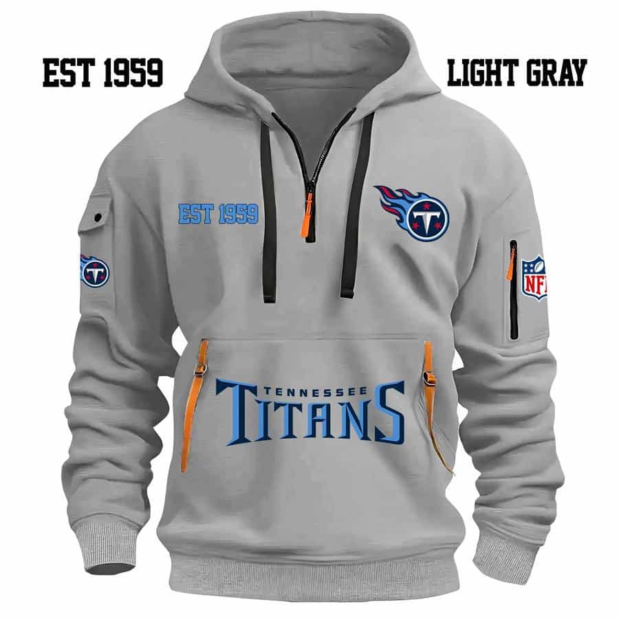Limited Edition - EST 1959 - Tennessee Titans - Half Zip Hoodie - Image 5