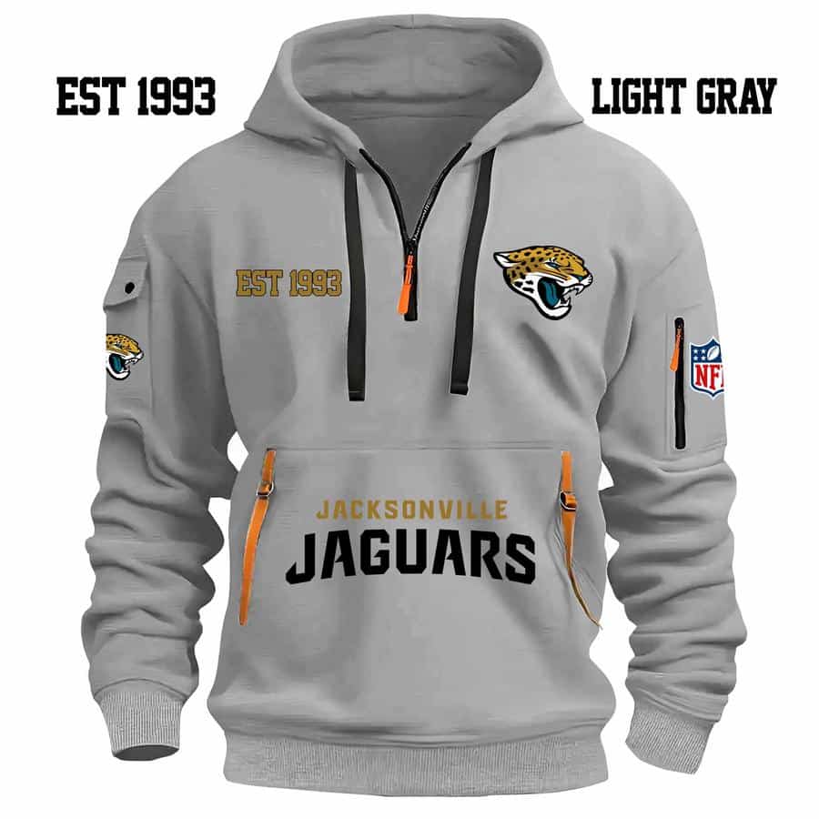 Limited Edition - EST 1993 - Jacksonville Jaguars - Half Zip Hoodie - Image 5