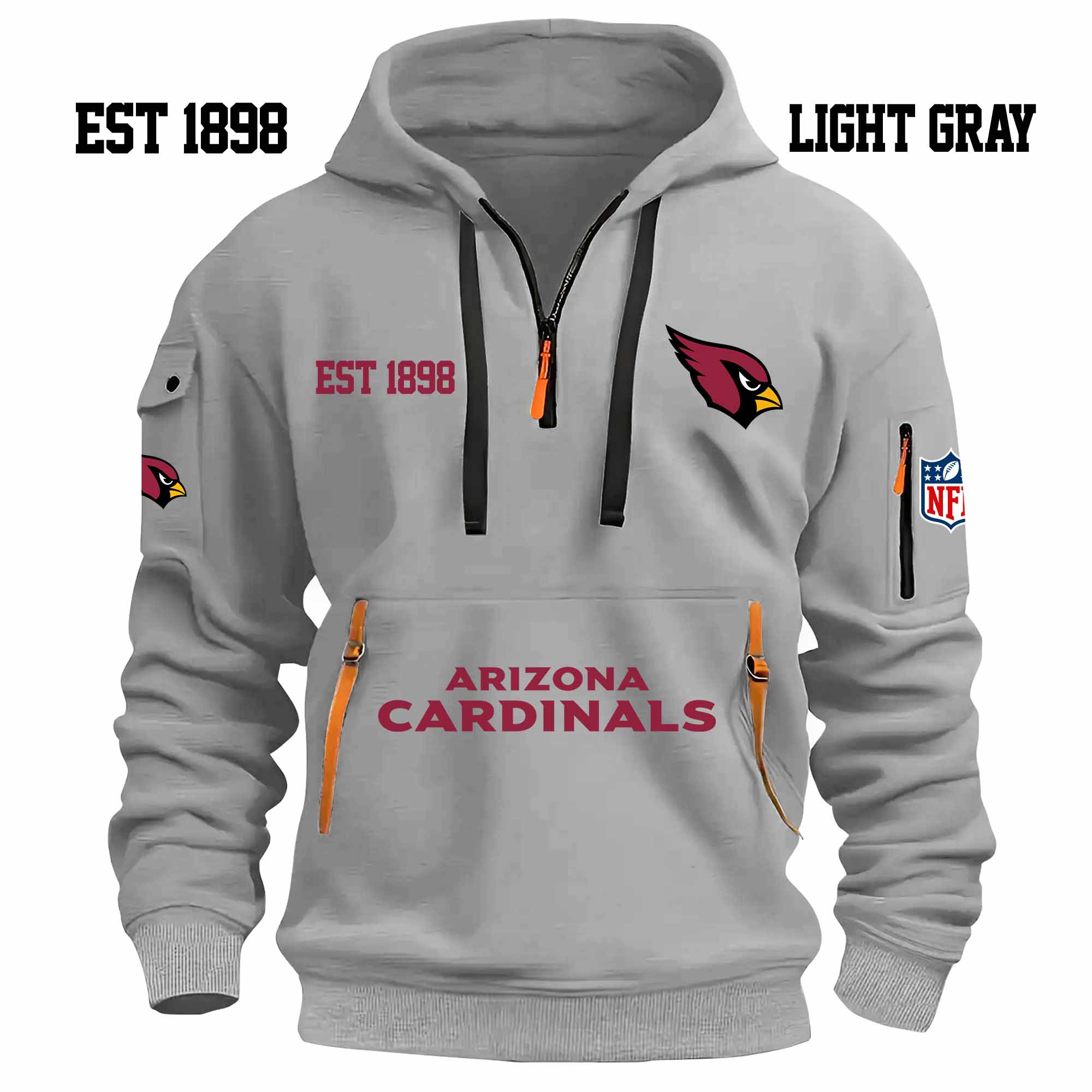 Limited Edition - EST 1898 - Arizona Cardinals - Half Zip Hoodie - Image 5