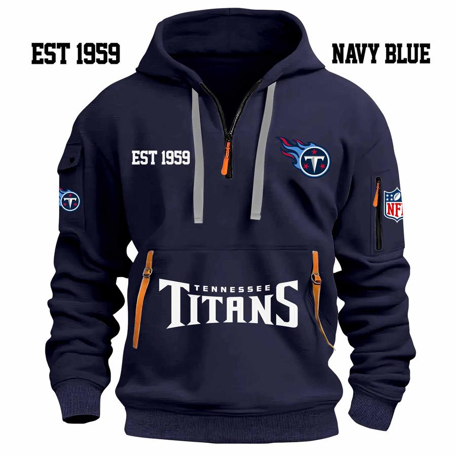 Limited Edition - EST 1959 - Tennessee Titans - Half Zip Hoodie - Image 6