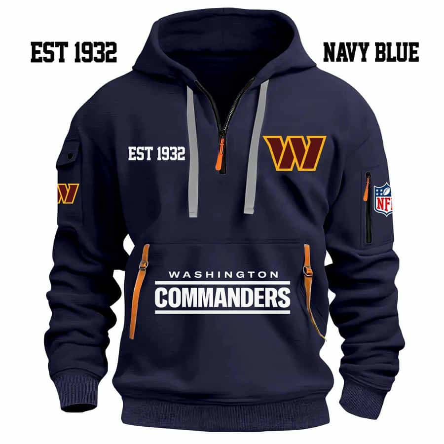 Limited Edition - EST 1932 - Washington Commanders - Half Zip Hoodie - Image 6