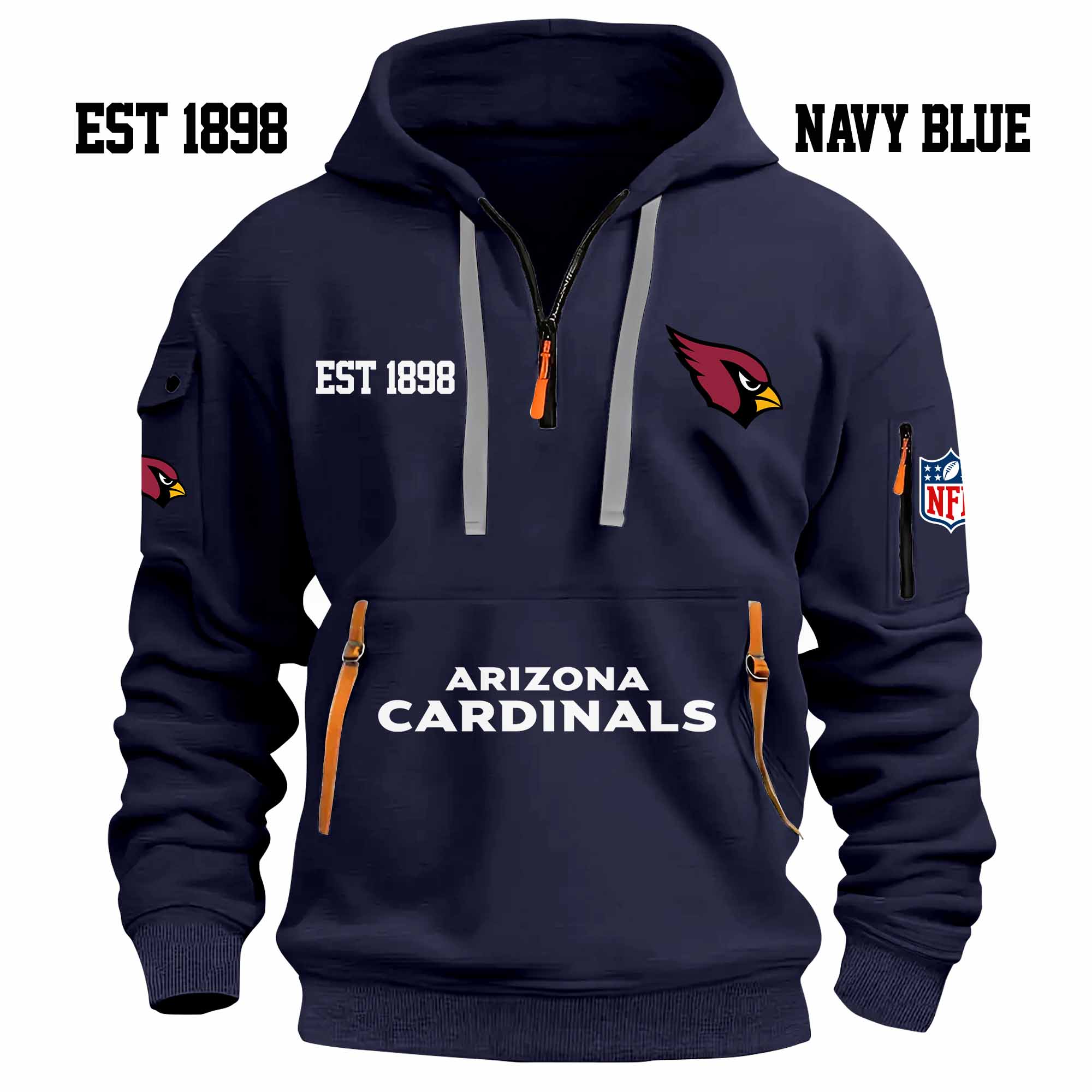 Limited Edition - EST 1898 - Arizona Cardinals - Half Zip Hoodie - Image 6