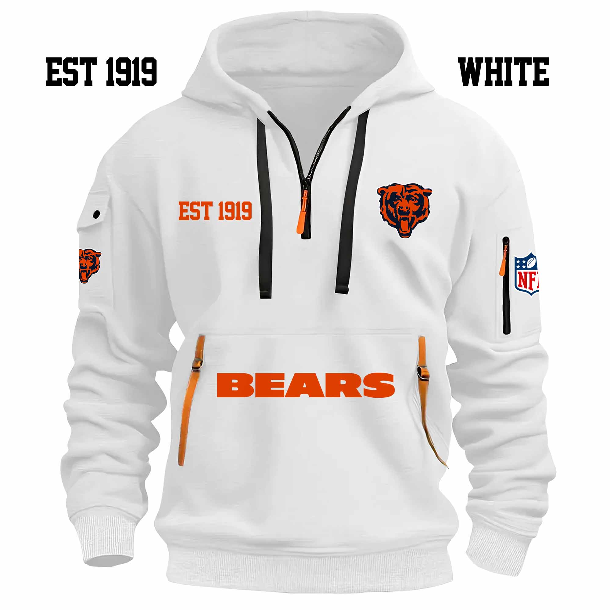 Limited Edition - EST 1919 - Chicago Bears - Half Zip Hoodie