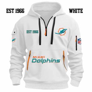 Limited Edition - EST 1966 - Miami Dolphins - Half Zip Hoodie