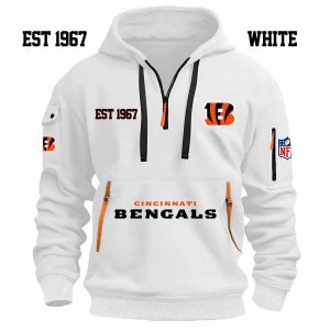 Limited Edition - EST 1967 - Cincinnati Bengals - Half Zip Hoodie