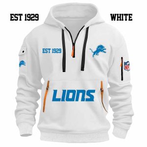 Limited Edition - EST 1929 - Detroit Lions - Half Zip Hoodie