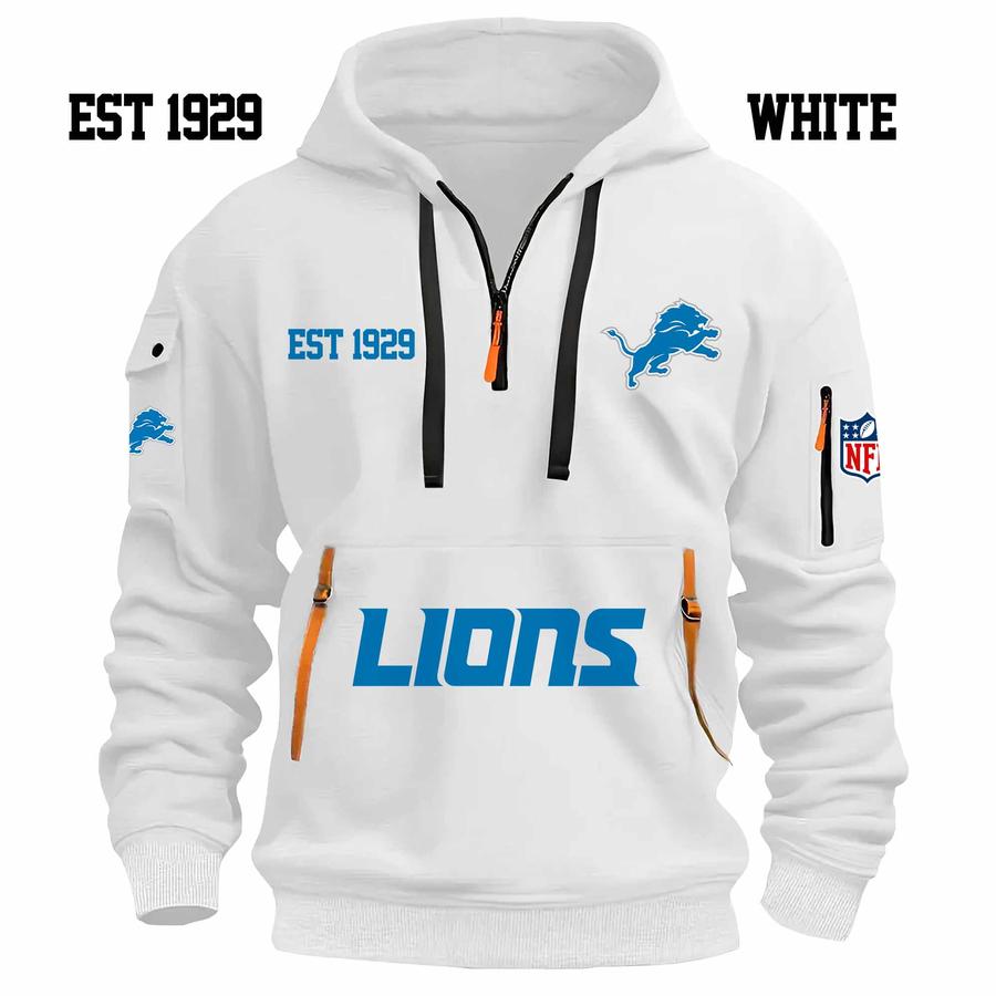 Limited Edition - EST 1929 - Detroit Lions - Half Zip Hoodie