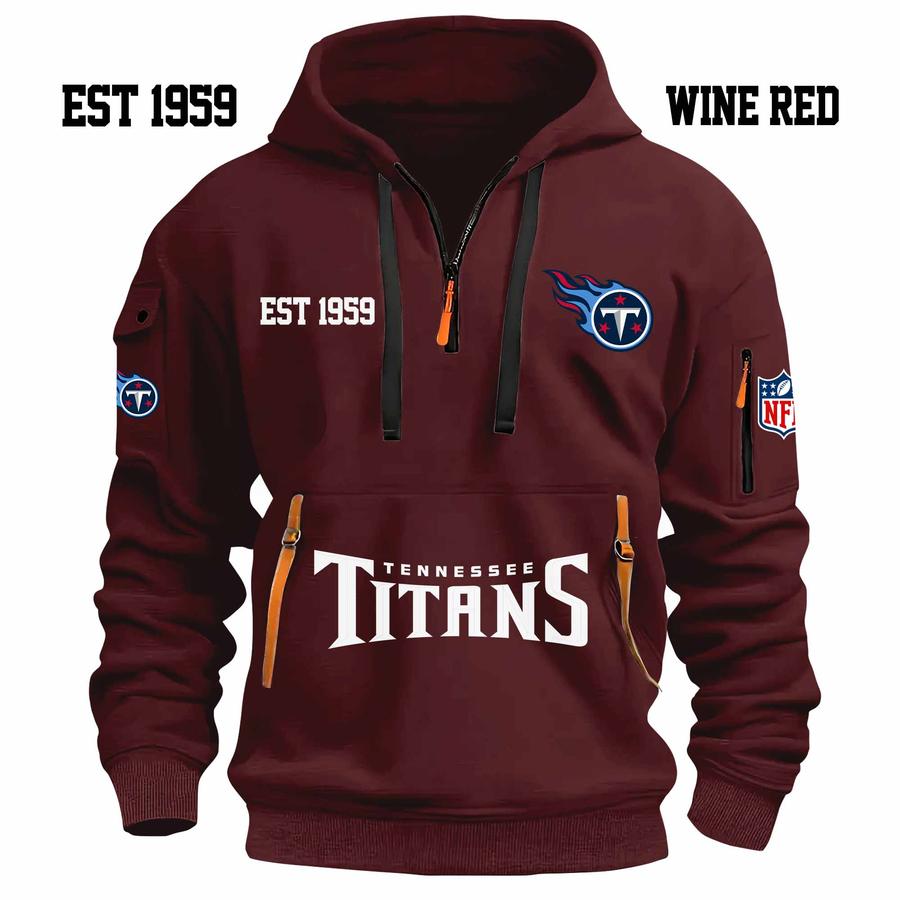 Limited Edition - EST 1959 - Tennessee Titans - Half Zip Hoodie - Image 7