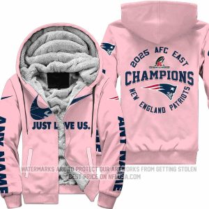 Limited Edition AFC East Champion - Just Love Us - New England Patriots - Fleece Zip Hoodie