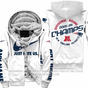 Limited Edition - AFC East Champion - New England Patriots - Divisional Round - Fleece Zip Hoodie