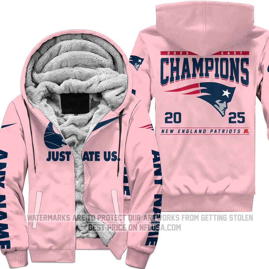 Limited Edition AFC East Champion - New England Patriots - Fleece Zip Hoodie