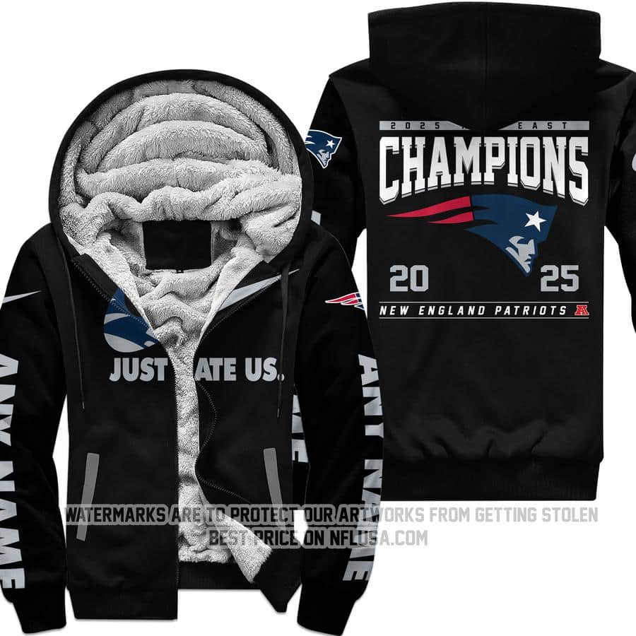 Limited Edition AFC East Champion - New England Patriots - Fleece Zip Hoodie