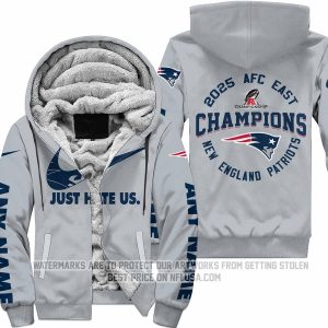 Limited Edition AFC East Champion - New England Patriots - Fleece Zip Hoodie