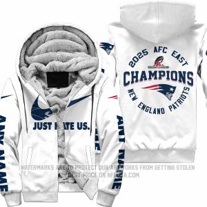 Limited Edition AFC East Champion - New England Patriots - Fleece Zip Hoodie