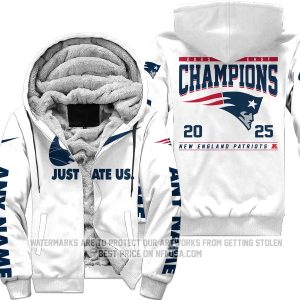 Limited Edition AFC East Champion - New England Patriots - Fleece Zip Hoodie