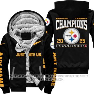 Limited Edition AFC North Champion - Pittsburgh Steelers - Fleece Zip Hoodie