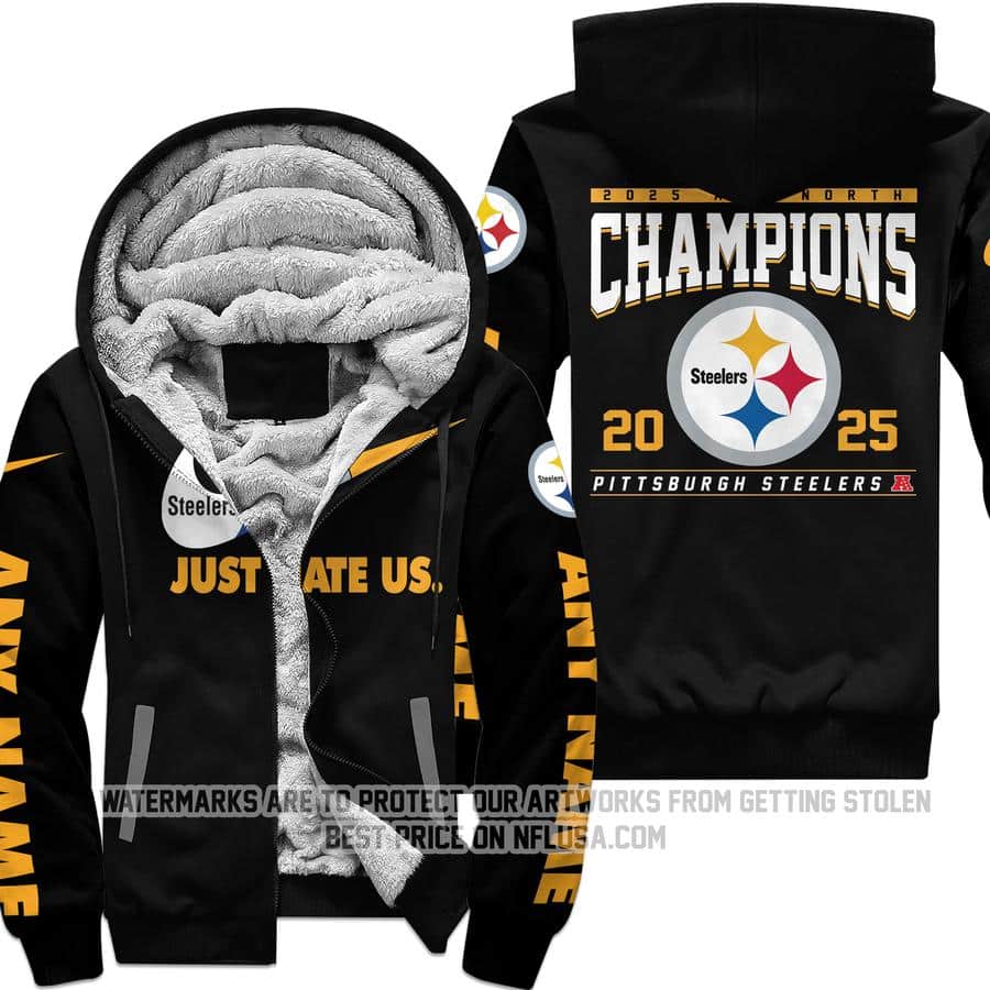 Limited Edition AFC North Champion - Pittsburgh Steelers - Fleece Zip Hoodie