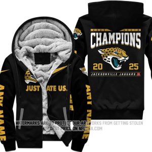 Limited Edition AFC South Champion - Jacksonville Jaguars - Fleece Zip Hoodie
