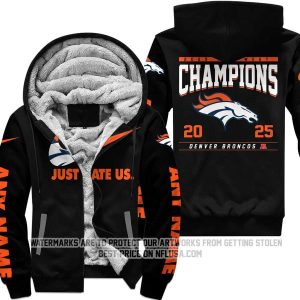 Limited Edition AFC West Champion - Denver Broncos - Fleece Zip Hoodie
