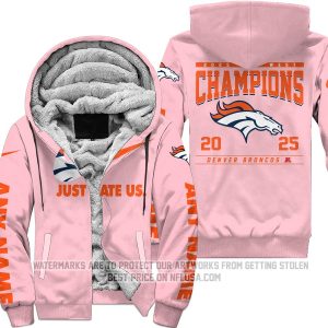 Limited Edition AFC West Champion - Denver Broncos V1 - Fleece Zip Hoodie