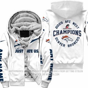 Limited Edition AFC West Champion - Denver Broncos - Fleece Zip Hoodie