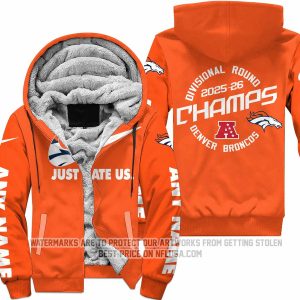 Limited Edition - Denver Broncos - AFC West Champion - Divisional Round - Fleece Zip Hoodie
