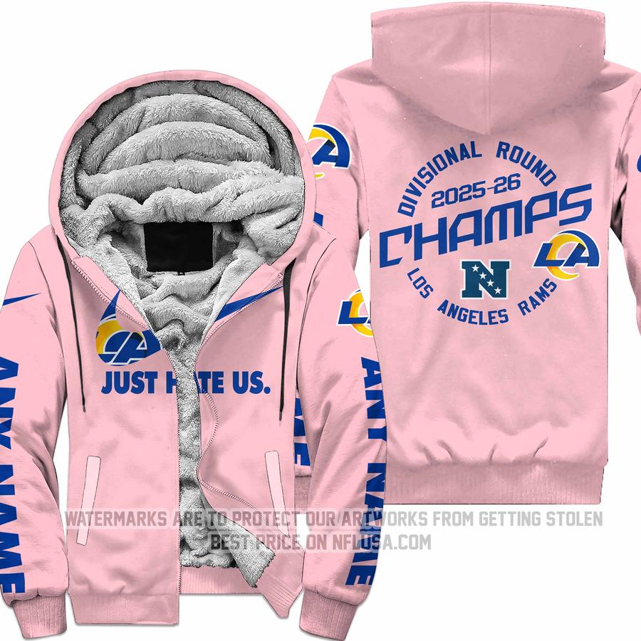 Limited Edition - Los Angeles Rams - NFC West Champions - Divisional Round - Fleece Zip Hoodie