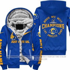 Limited Edition NFC West Champion - Los Angeles Rams - Fleece Zip Hoodie
