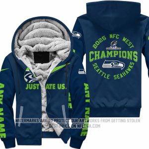Limited Edition NFC West Champion - Seattle Seahawks - Fleece Zip Hoodie