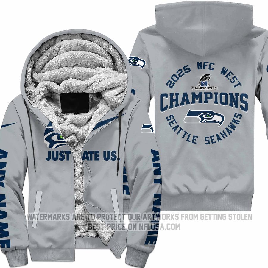 Limited Edition NFC West Champion - Seattle Seahawks - Fleece Zip Hoodie