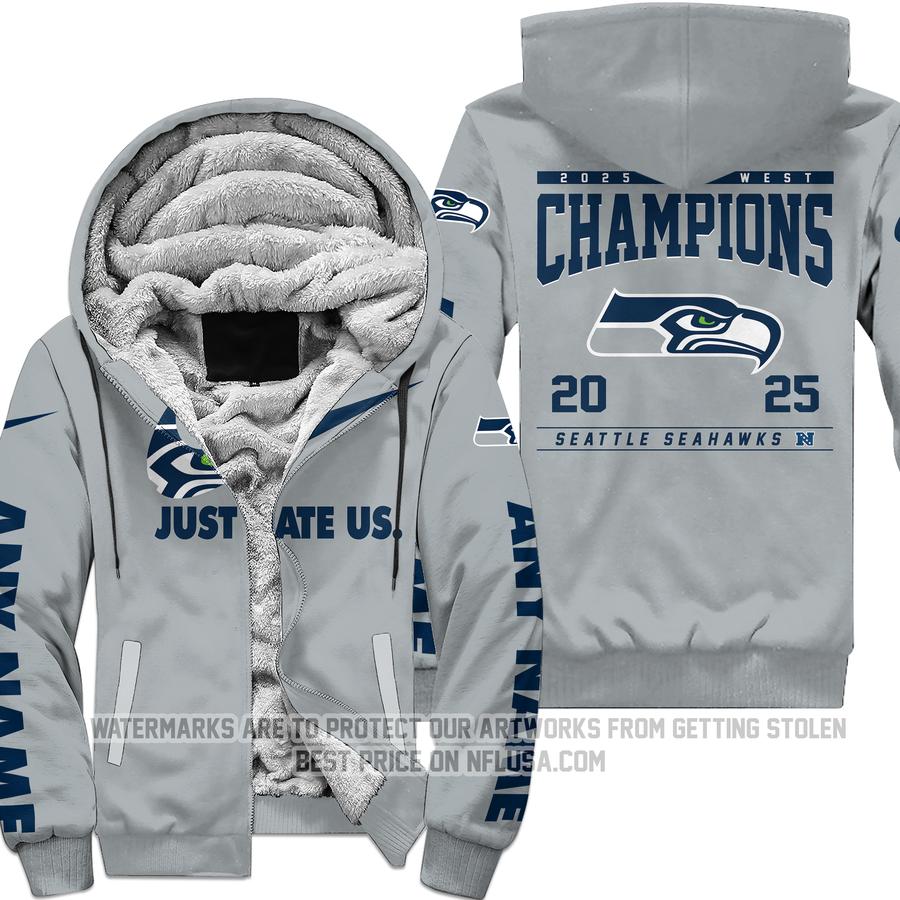 Limited Edition NFC West Champion - Seattle Seahawks - Fleece Zip Hoodie