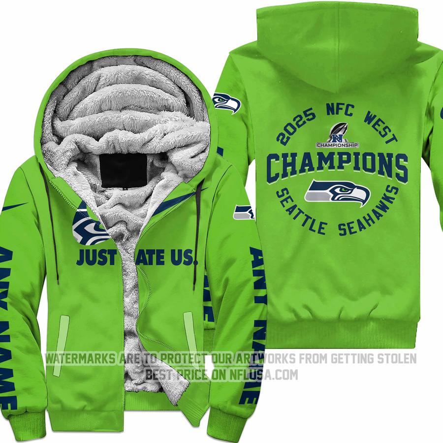 Limited Edition NFC West Champion - Seattle Seahawks - Fleece Zip Hoodie