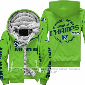 Limited Edition -Seattle Seahawks - NFC West Champions - Divisional Round - Fleece Zip Hoodie