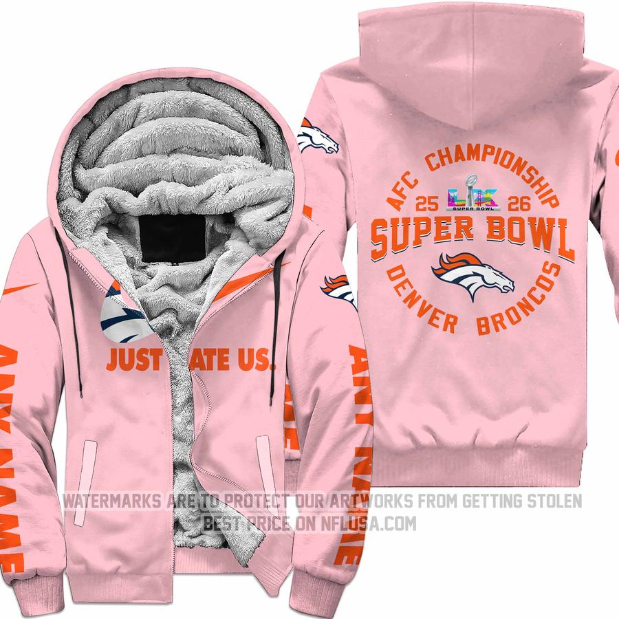 Limited Edition Super Bowl LX - Denver Broncos - Fleece Zip Hoodie