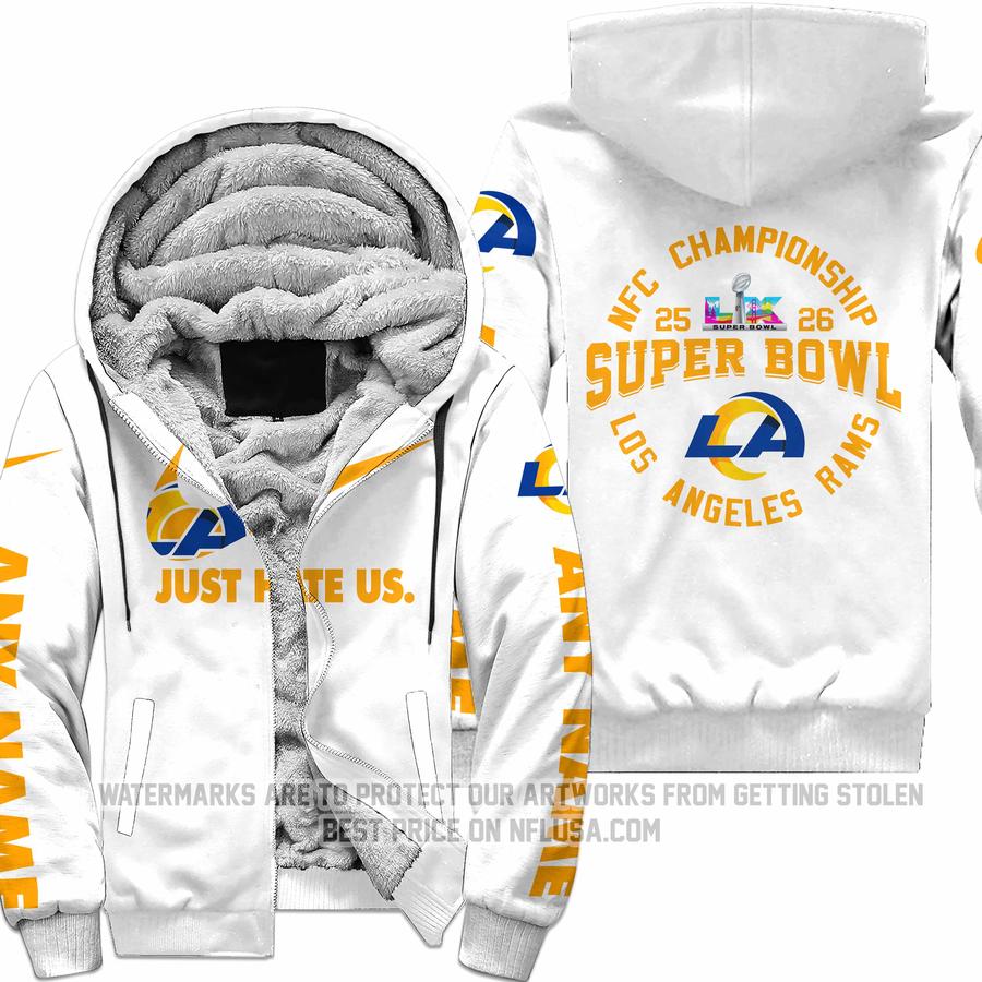 Limited Edition Super Bowl LX - Los Angeles Rams - Fleece Zip Hoodie