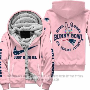 Bunny Bowl - Just Hate Us - New England Patriots - Fleece Zip Hoodie