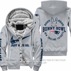 Bunny Bowl - Just Hate Us - New England Patriots - Fleece Zip Hoodie