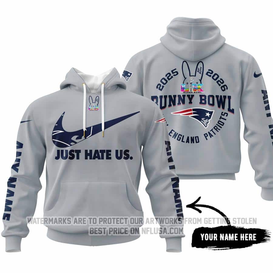 Bunny Bowl - Just Hate Us - New England Patriots - Hoodie