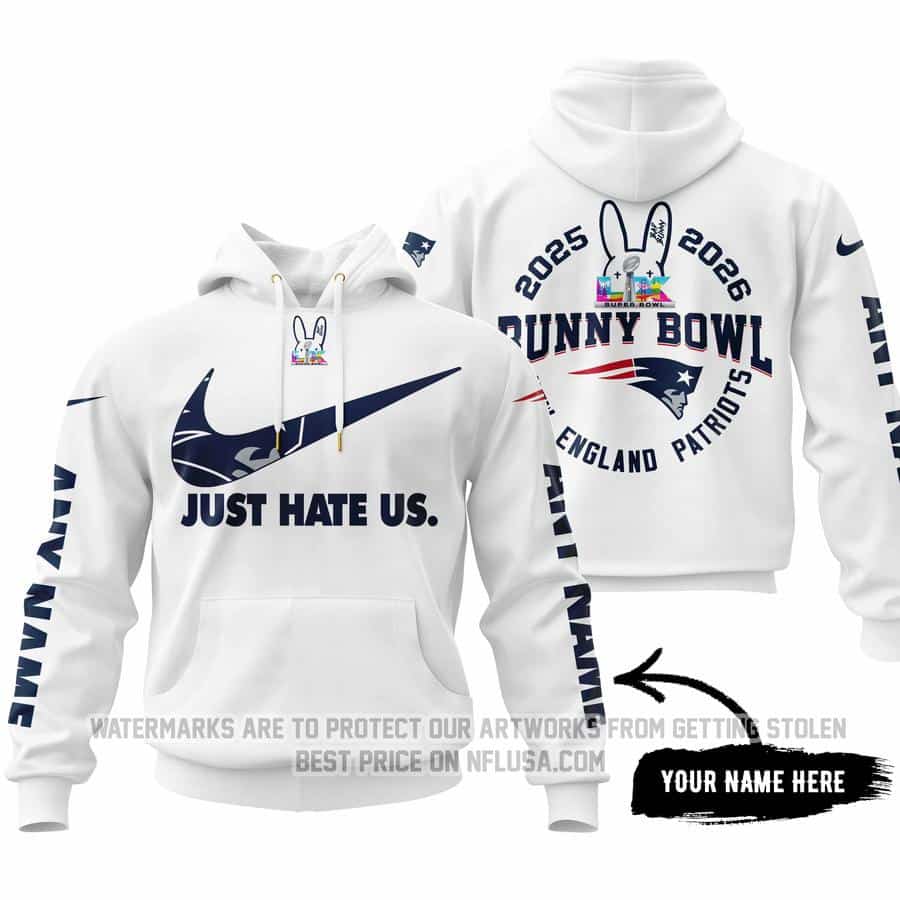 Bunny Bowl - Just Hate Us - New England Patriots - Hoodie