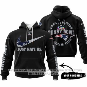 Bunny Bowl - Just Hate Us - New England Patriots - Hoodie