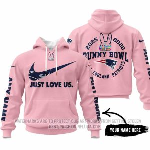 Bunny Bowl - Just Love Us - New England Patriots - Hoodie