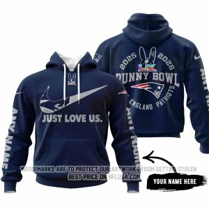 Bunny Bowl - Just Love Us - New England Patriots - Hoodie