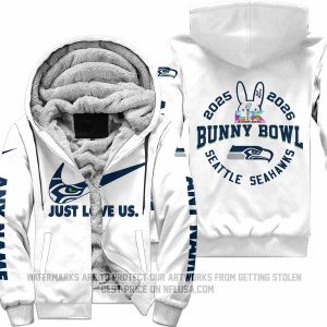 Bunny Bowl - Just Love Us - Seattle Seahawks - Fleece Zip Hoodie
