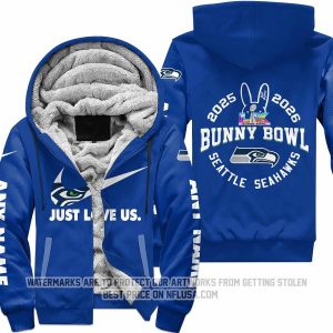 Bunny Bowl - Just Love Us - Seattle Seahawks - Fleece Zip Hoodie
